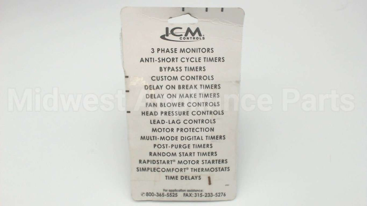 ICM253 ICM Controls Delayonbrk Timer,12-390Sec24V