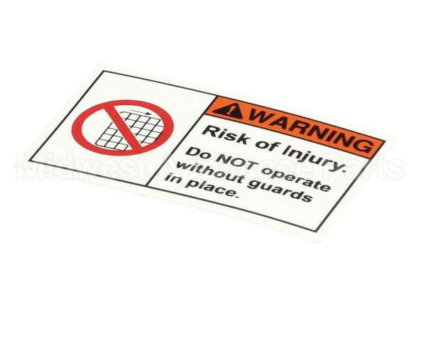 L316 Edlund Label, Warning, 1.25 X 2.5 (Vm