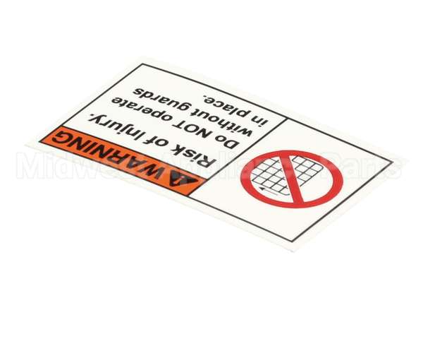 L316 Edlund Label, Warning, 1.25 X 2.5 (Vm