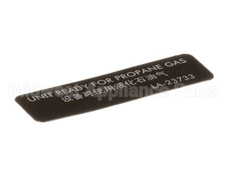 LA-23733 Alto Shaam Labels,Ready Propane Gas,Esg