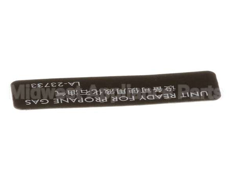 LA-23733 Alto Shaam Labels,Ready Propane Gas,Esg