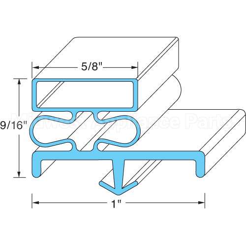 MCC606 Compatible McCall Door Gasket 23" X 60 1/2"