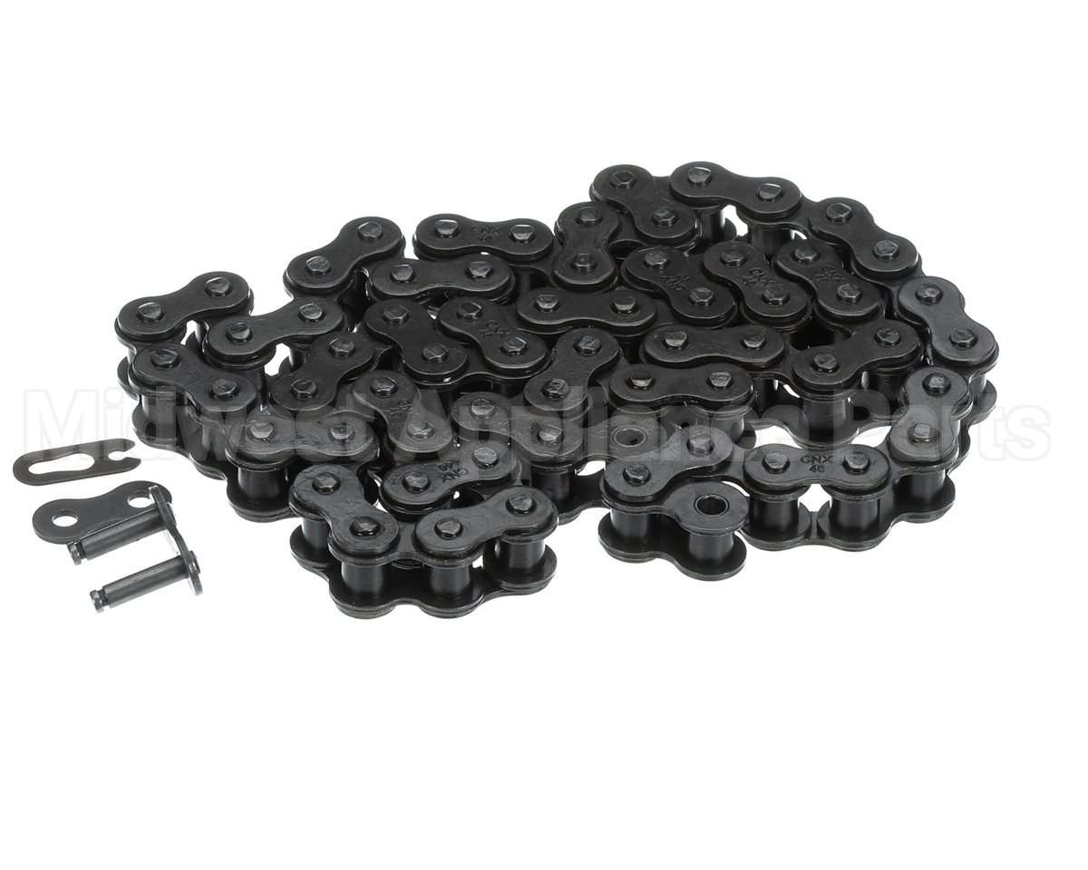 ME61-0060 Hot Rocks Oven Riveted Roller Chain #40 64 Link In Tota