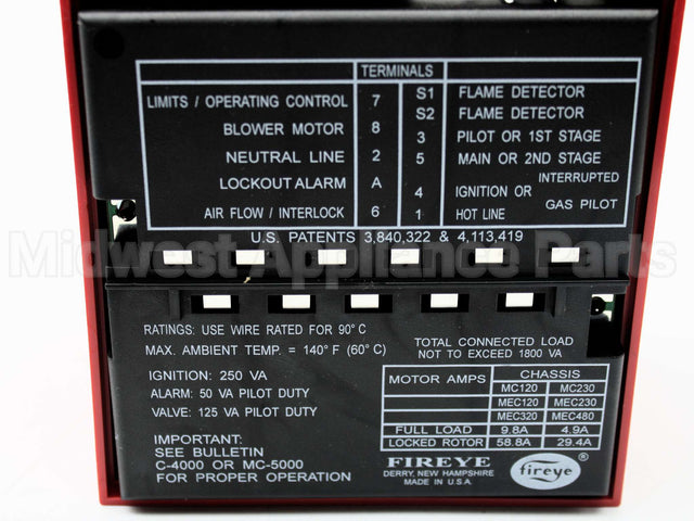 MEC120 Fireye 120V Micro M Chasis