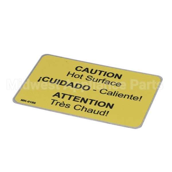 MK-0186 Compatible Belshaw Caution Hot Surface Label