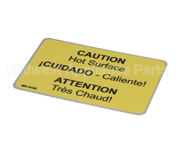 MK-0186 Belshaw Caution Hot Surface Label