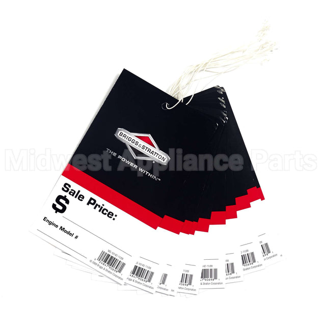 MS10142 Briggs & Stratton Gen Dealer Hang Tag
