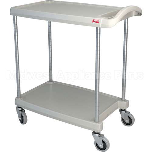 MY1627-24G Compatible Intermetro Cart, Utility, 2 Shelf, Gray