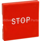 OLI5708-6116 Compatible Oliver Products Button, Red/Sq W/ Stop Marking