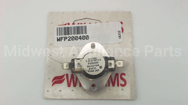 P200400 Williams Comfort Products F145-30F Selector Switch