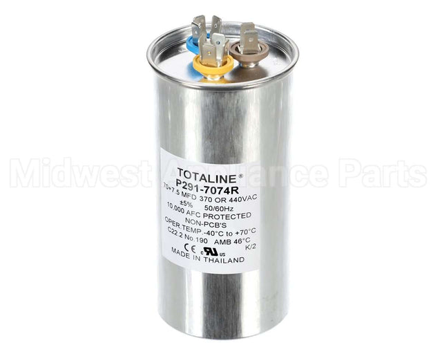 P291-7074R Bryant Payne Run Cap Rnd 440V 70/7.5 Mfd