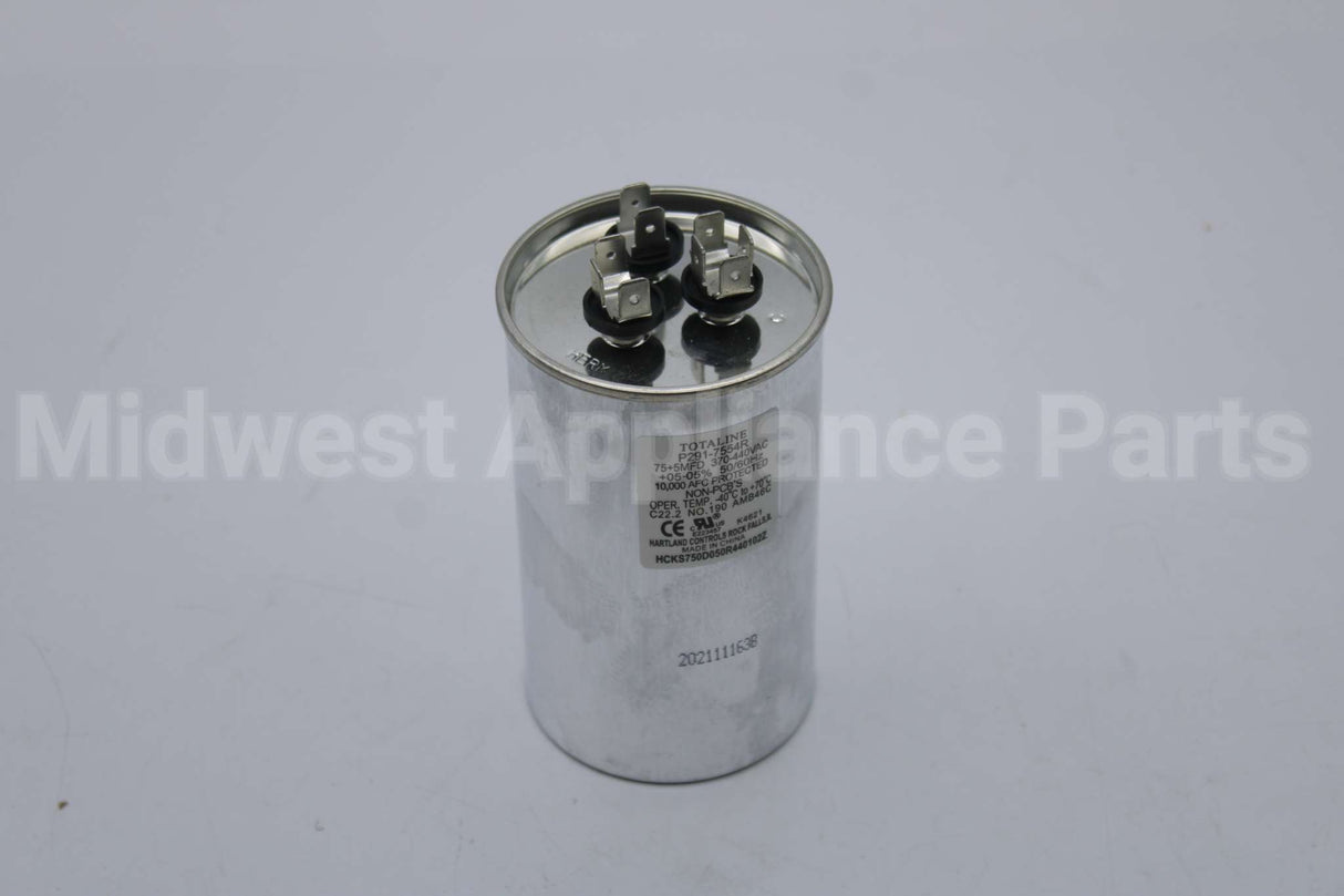 P291-7554R Carrier Dual Capac 75/5 Mfd 440V Round