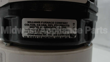 P501779 Williams Comfort Products 115V Blower Motor