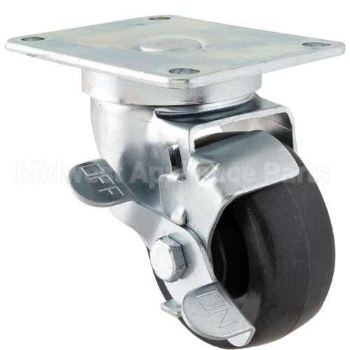 PEC22331 Compatible Perlick Caster, Plate, 3" Swl, W/Brk