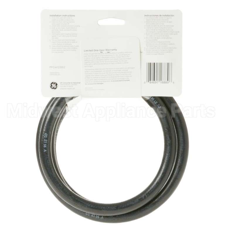 PM14X10002 GE 2Pk 4Ft Rubber Inlet Hoses