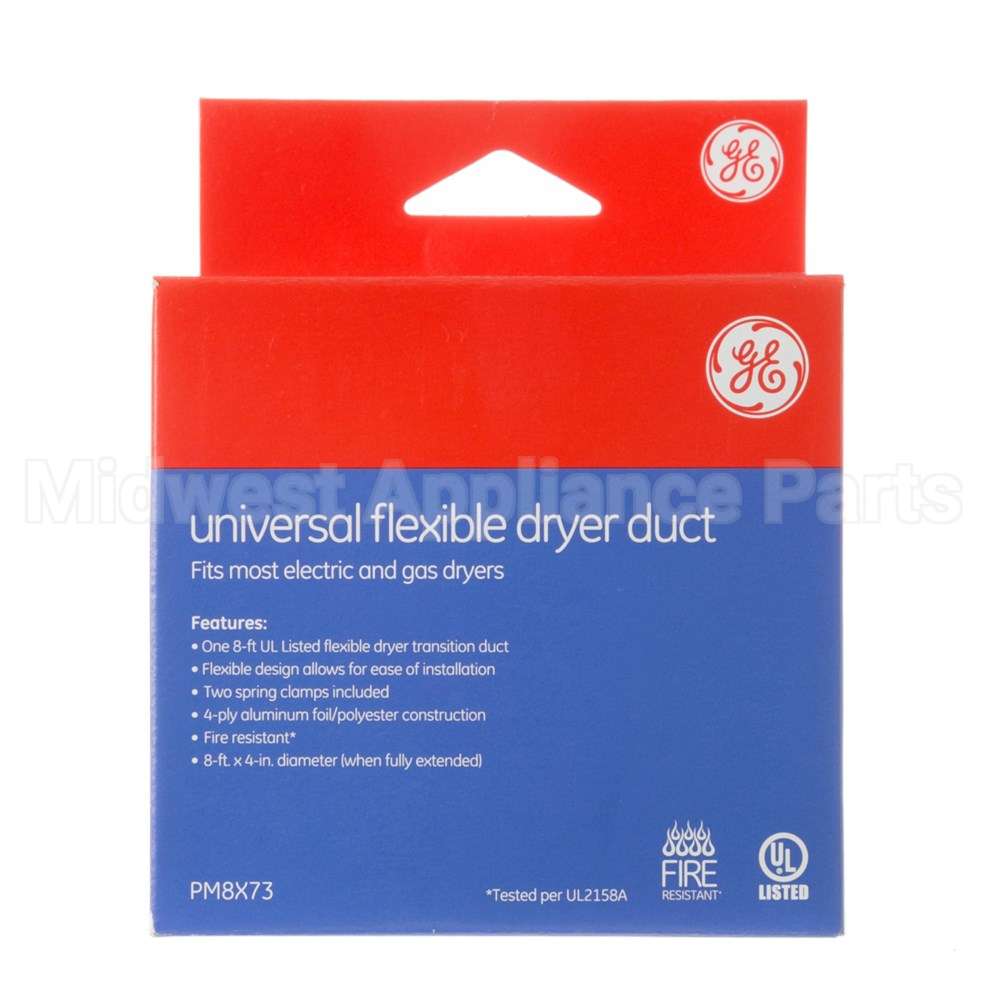 PM8X73 GE Flexible Foil Dryer Duct With Clamps