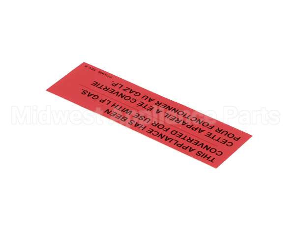 PP10426 Pitco Label,Gas Notice Cvrsn Lp