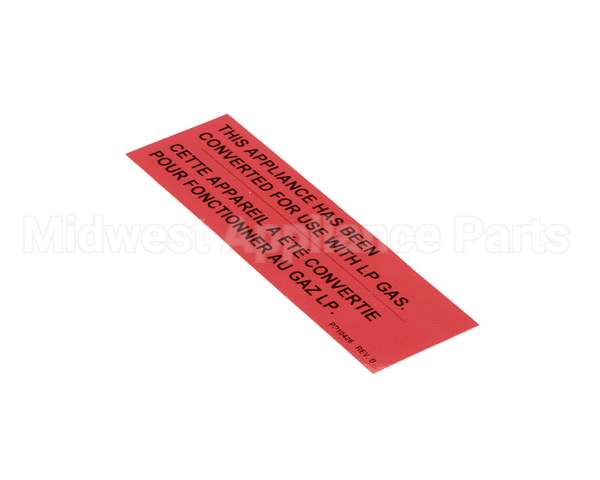 PP10426 Pitco Label,Gas Notice Cvrsn Lp