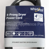 PT400L Whirlpool Dryer Cord - 4 Wire 30 Amp 4'