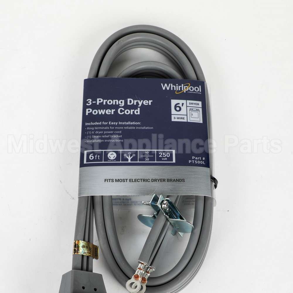 PT500L Whirlpool Dryer Cord - 3 Wire 30 A
