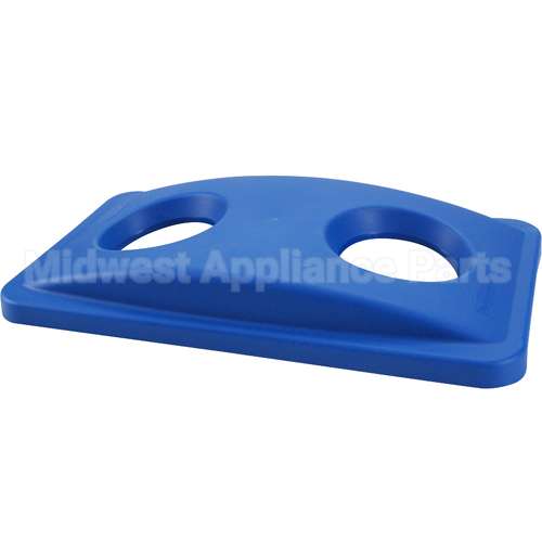 RBMDFG269288BLUE Compatible Rubbermaid Recycling Can Lid/Top Blue, Bottles And Cans