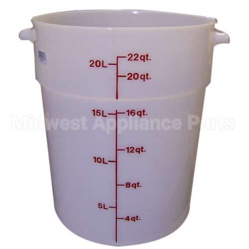 RFS22148 Compatible Cambro Container Rnd 22Qt -148 Poly/White