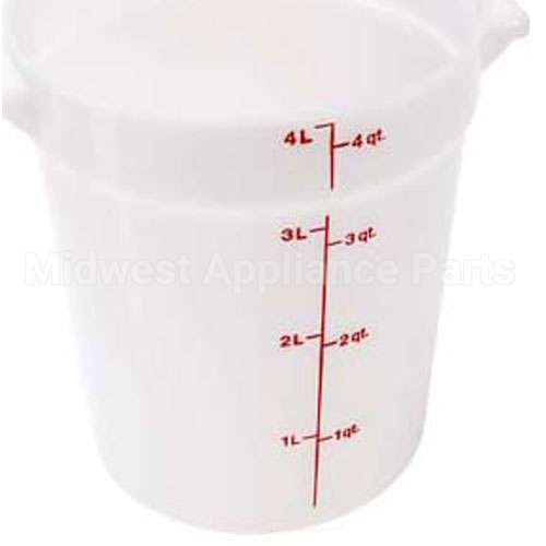 RFS4148 Compatible Cambro Container Rnd 4Qt -148 Poly/White