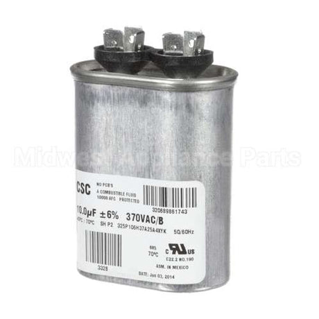 S1-02420046700 York Single Run Capacitor, 10Mfd,370V,Flat