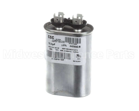 S1-CAP44150F York 440V 15Mfd Run Single Cap Flat