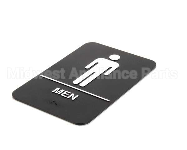 S69B-6BK Update International Braille Plastic Sign 6X9 - Men