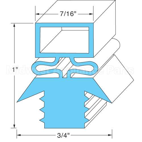 SER-27565-00 Compatible Traulsen Door Gasket 23-1/2" X 29-1/2"