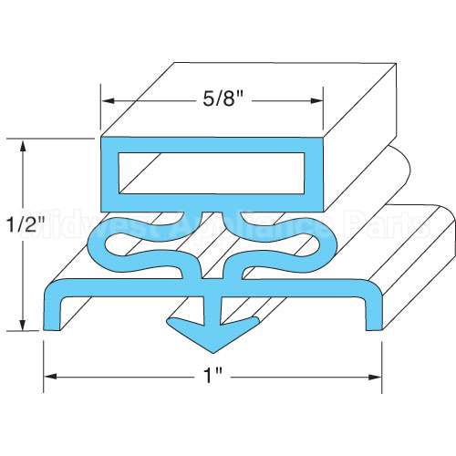SER-41222-00 Compatible Traulsen Door Gasket 22 3/4" X 29 1/2"