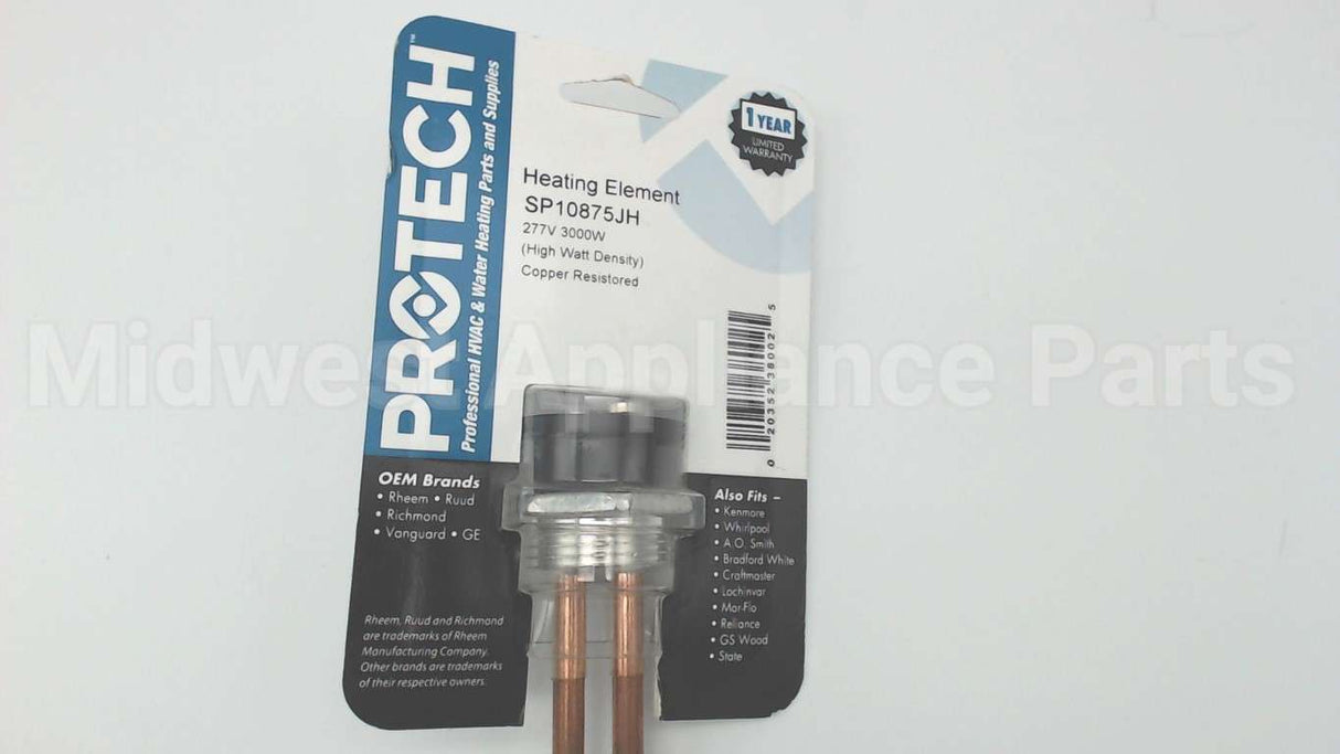 SP10875JH Rheem-Ruud Element 277V/3000W Cu 1"Screw