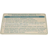 SS10035 Compatible Saniserv Saniserve Cleaning Decal