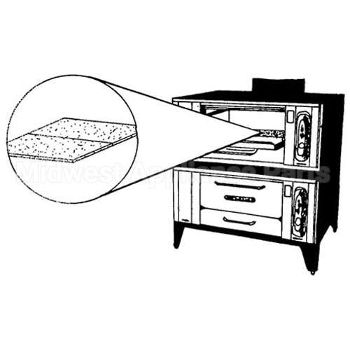 T1116Y Compatible Bakers Pride Baking Deck 1" X 25 -1/4" X 29-3/4"