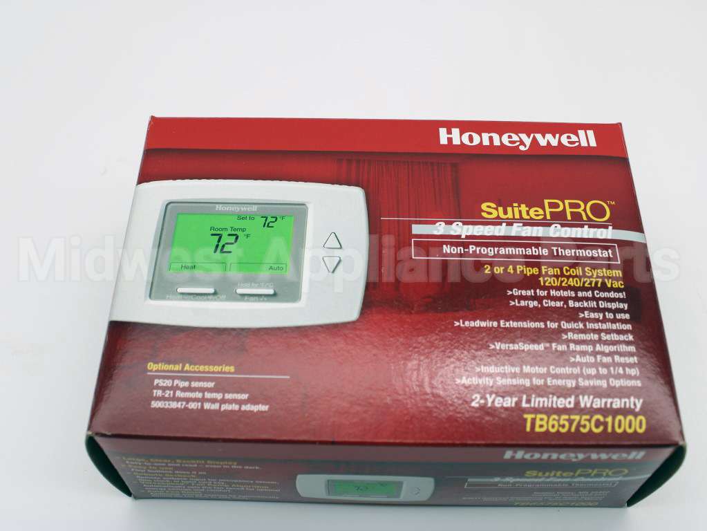 TB6575C1000 Honeywell 120/240/277Vfancoilstat2-4Pipe