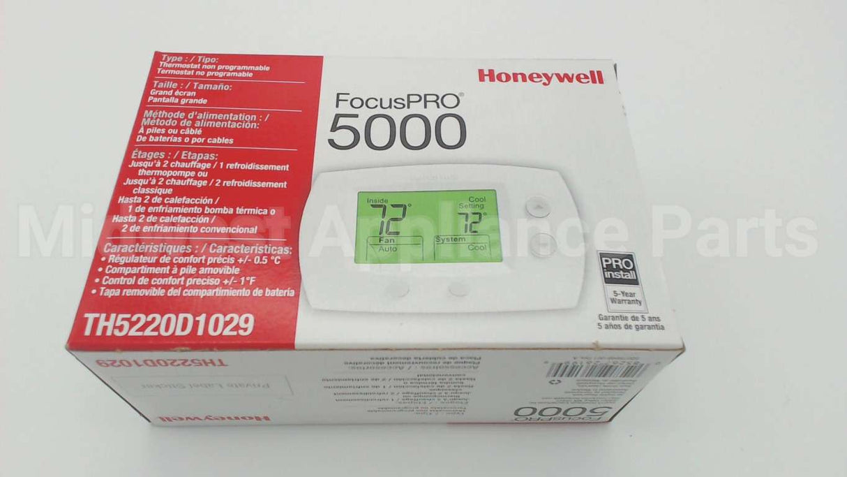 TH5220D1029 Resideo Non-Prog,2H/2C,Large Backlit