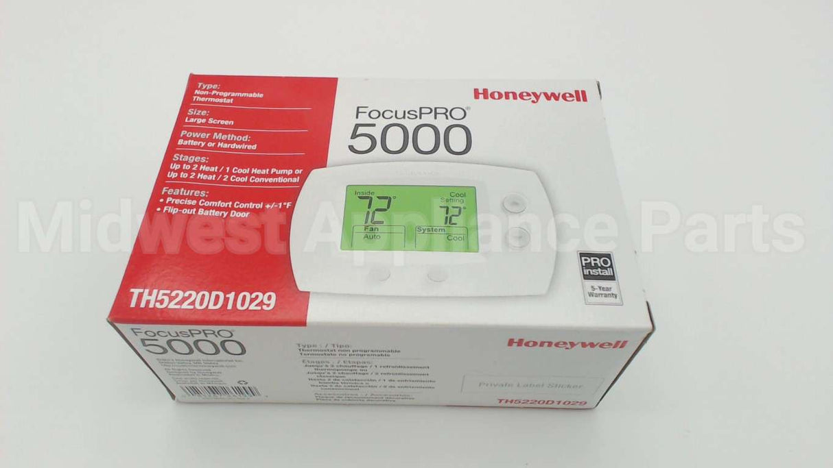 TH5220D1029 Resideo Non-Prog,2H/2C,Large Backlit