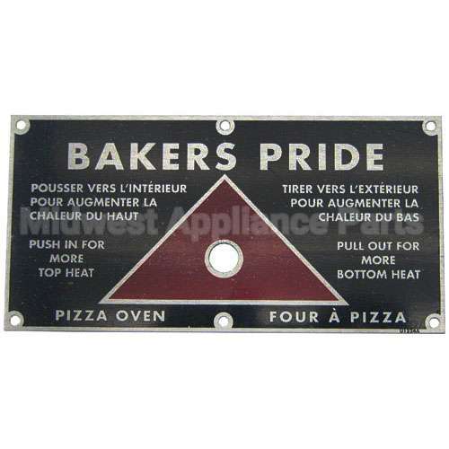 U1224A Compatible Bakers Pride Plate