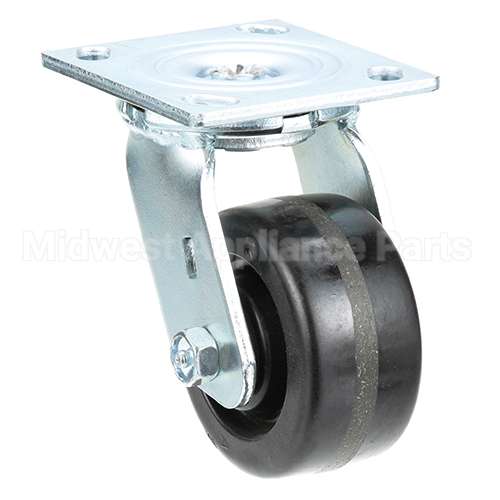 ULTR28016 Compatible Ultrafryer Caster, Plate, 4", W/Obrake