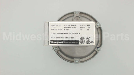 V48A2276 Honeywell 1 1/2" 120V Gas Valve 1 # Max.