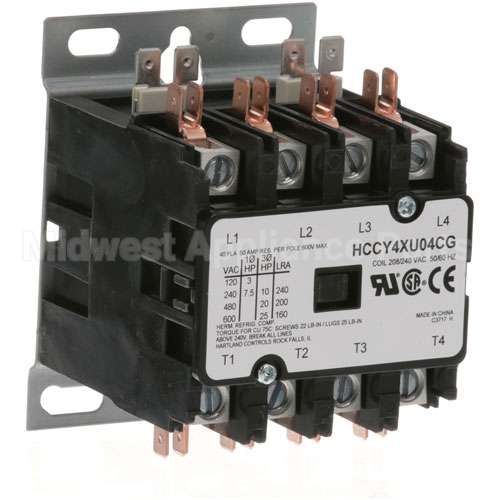 VH411497-000D3 Compatible Vulcan Contactor 4P 40/50A 208/240V