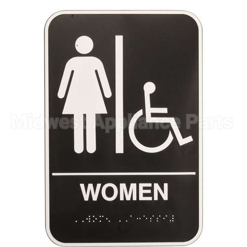 VOL5630 Compatible Vollrath Sign Women 6X9 Braile