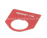 VTS7180 Biro Legend Plate, Emergency Stop, Red