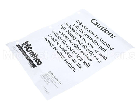 W0600073 Grindmaster Cecilware Sheet, Caution Rubber Mat