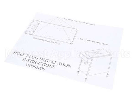 W0601020 Grindmaster Cecilware Installation Sheet,Hole Plug