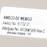 W10041900 Whirlpool 'Inlet