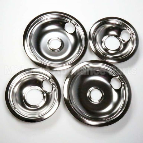 W10278125 Whirlpool Chrome Drip Bowl Set, 2-