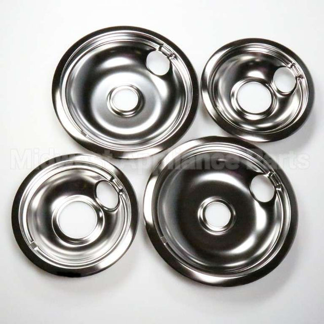 W10278125 Whirlpool Chrome Drip Bowl Set, 2-