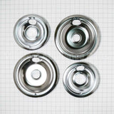 W10278125 Whirlpool Chrome Drip Bowl Set, 2-